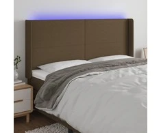 Galvūgalis su LED, tamsiai rudos spalvos, 163x16x118/128cm