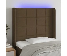 Galvūgalis su LED, tamsiai rudos spalvos, 103x16x118/128cm