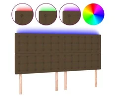 Galvūgalis su LED, tamsiai rudos spalvos, 160x5x118/128cm