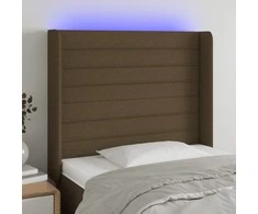Galvūgalis su LED, tamsiai rudos spalvos, 83x16x118/128cm