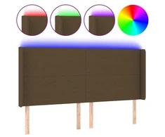 Galvūgalis su LED, tamsiai rudos spalvos, 163x16x118/128cm