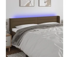 Galvūgalis su LED, tamsiai rudos spalvos, 183x16x78/88cm