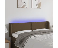 Galvūgalis su LED, tamsiai rudos spalvos, 147x16x78/88cm