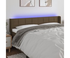 Galvūgalis su LED, tamsiai rudos spalvos, 163x16x78/88cm