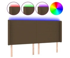 Galvūgalis su LED, tamsiai rudos spalvos, 183x16x118/128cm