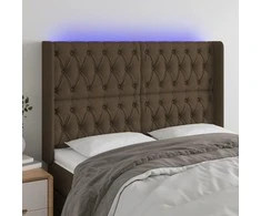 Galvūgalis su LED, tamsiai rudos spalvos, 147x16x118/128cm