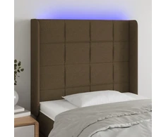 Galvūgalis su LED, tamsiai rudos spalvos, 83x16x118/128cm