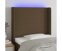 Galvūgalis su LED, tamsiai rudos spalvos, 93x16x118/128cm