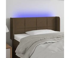 Galvūgalis su LED, tamsiai rudos spalvos, 83x16x78/88cm