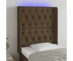 Galvūgalis su LED, tamsiai rudos spalvos, 83x16x118/128cm