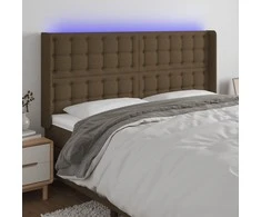 Galvūgalis su LED, tamsiai rudos spalvos, 183x16x118/128cm