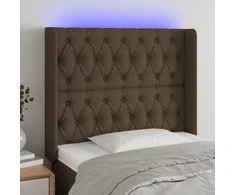 Galvūgalis su LED, tamsiai rudos spalvos, 93x16x118/128cm