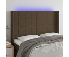 Galvūgalis su LED, tamsiai rudos spalvos, 147x16x118/128cm