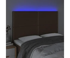 Galvūgalis su LED, tamsiai rudos spalvos, 144x5x118/128cm