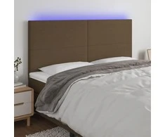Galvūgalis su LED, tamsiai rudos spalvos, 160x5x118/128cm