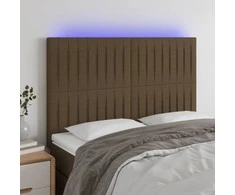 Galvūgalis su LED, tamsiai rudos spalvos, 144x5x118/128cm