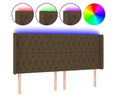 Galvūgalis su LED, tamsiai rudos spalvos, 183x16x118/128cm