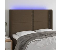 Galvūgalis su LED, tamsiai rudos spalvos, 147x16x118/128cm