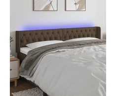 Galvūgalis su LED, tamsiai rudos spalvos, 203x16x78/88cm