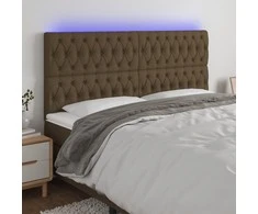 Galvūgalis su LED, tamsiai rudos spalvos, 180x7x118/128cm