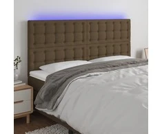Galvūgalis su LED, tamsiai rudos spalvos, 160x5x118/128cm