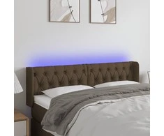 Galvūgalis su LED, tamsiai rudos spalvos, 163x16x78/88cm
