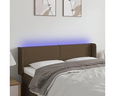 Galvūgalis su LED, tamsiai rudos spalvos, 147x16x78/88cm