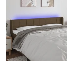 Galvūgalis su LED, tamsiai rudos spalvos, 183x16x78/88cm