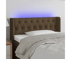 Galvūgalis su LED, tamsiai rudos spalvos, 93x16x78/88cm