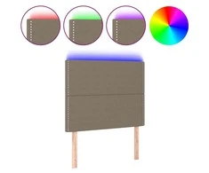 Galvūgalis su LED, taupe spalvos, 100x5x118/128cm, audinys