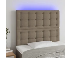 Galvūgalis su LED, taupe spalvos, 100x5x118/128cm, audinys