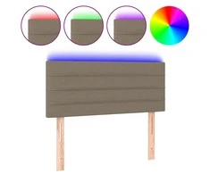 Galvūgalis su LED, taupe spalvos, 100x5x78/88cm, audinys