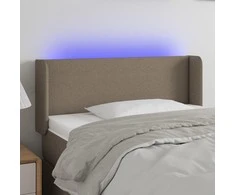 Galvūgalis su LED, taupe spalvos, 103x16x78/88cm, audinys