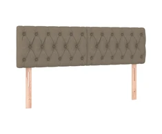 Galvūgalis su LED, taupe spalvos, 160x7x78/88cm, audinys