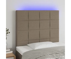 Galvūgalis su LED, taupe spalvos, 80x5x118/128cm, audinys