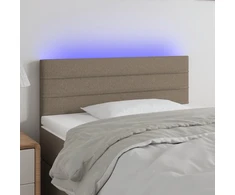 Galvūgalis su LED, taupe spalvos, 80x5x78/88cm, audinys