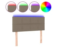 Galvūgalis su LED, taupe spalvos, 80x5x78/88cm, audinys