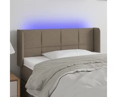 Galvūgalis su LED, taupe spalvos, 83x16x78/88cm, audinys