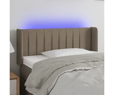 Galvūgalis su LED, taupe spalvos, 83x16x78/88cm, audinys