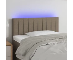 Galvūgalis su LED, taupe spalvos, 90x5x78/88cm, audinys