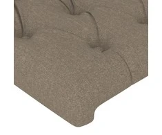 Galvūgalis su LED, taupe spalvos, 90x7x118/128cm, audinys