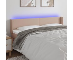 Galvūgalis su LED,kapučino spalvos, 163x16x78/88cm