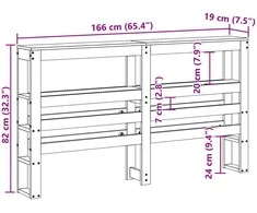 Galvūgalis su lentynomis, 160cm, pušies medienos masyvas