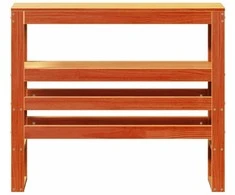 Galvūgalis su lentynomis, rudos, 100cm, pušies medienos masyvas