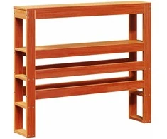 Galvūgalis su lentynomis, rudos, 100cm, pušies medienos masyvas