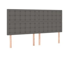 Galvūgalis,4vnt., pilkos spalvos, 90x5x78/88cm, dirbtinė oda