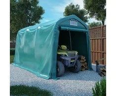 Garažas-palapinė, žalios spalvos, 2,4x3,6m, PVC (310026+310027)