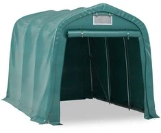 Garažas-palapinė, žalios spalvos, 2,4x3,6m, PVC (310026+310027)