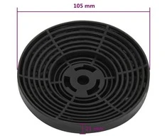 Medžio anglies filtrai gartraukiui, 2vnt., 105x21mm