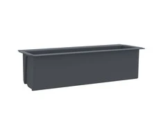 Gėlių loveliai Euro paletėms, 12vnt., pilki, 36x13,5x9,5cm, PP